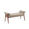 Accent Bench With Button Tufted Seat - Tan - Image 4