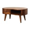 Mini Chesnut Wave Coffee Table - Chestnut - Image 3