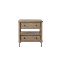 Open Nightstand With 2 Drawers - Sand