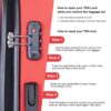 Luggage 4 Piece Lightweight Suitcase With Rotating Wheels, 24" And 28" With Tsa Lock, (16/20/24/28) - Red - Image 6