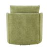 360° Swivel Chair, Accent Barrel Armchair, Upholstered With Curved Design - Green - Image 15