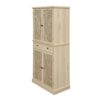 4 Door Storage Cabinet With 1 Drawer And 4 Adjustable Inner Shelves - Natural - Image 8