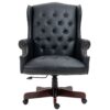 Executive Office Chair, High Back Reclining Comfortable Desk Chair With Smooth Glide Caster Wheels - Black - Image 4