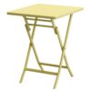 3 Piece Patio Bistro Set Of Foldable Square Table And Chairs - Yellow - Image 13