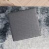 Amber - Square Upholstered Ottoman - Dark Gray / Gray - Image 3