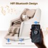 Bosscare - Sl Zero Gravity Massage Full Body Chair With Voice Control Shiatsu Recline - Beige / Gold - Image 6