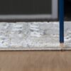 Textures - 2'7" X 7' Polypropylene Area Rug - Multi / White - Image 3