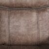 Dollum - Two Tone Nubuck Manual Recliner Sectional Sofa With USB Port Cupholder Console - Chocolate - Image 5