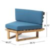 Mirabelle - Corner Chair, Coffee Table - Teal - Image 3