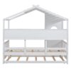 Twin Size House Bed With Trundle, Modern Design For Kids With Storage Shlef - White - Image 6