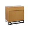 Glimmering Nightstand With 3 Drawers And Iron Base - Maple / Black - Image 6