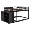 Full Over Full Bunk Bed With Storage Drawers And Shelves - Espresso - Image 11