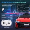 Aosom - Kids Ride On Car, 12V Licensed Audi Rs E-Tron Gt 3.1 Mph Electric Car For Kids, Ride-On Toy For Boys And Girls With Remote Control, 4 Wheels With Suspension, Horn, Music, Lights - Red - Image 3