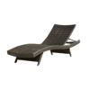 Mysticism Outdoor Chaise Lounge With Adjustable Backrest And Foldable Legs - Brown Multi - Image 4