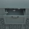 3 Door 3 Drawer Cabinet, American Furniture, Suitable For Bedroom, Living Room, Study - Dark Green - Image 6