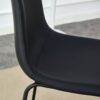 (Set of 2) Modern Minimalist Style Material Bar Stools, Suitable For Kitchen, Bar And Modern Home Design - Black - Image 17