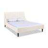 Aspen - Queen Vertical Tufted Modern Headboard Platform Bed Set - Cloud White - Image 2