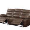Aashi - Leather Gel Match 3 Piece Recliner Living Room Set - Brown - Image 4