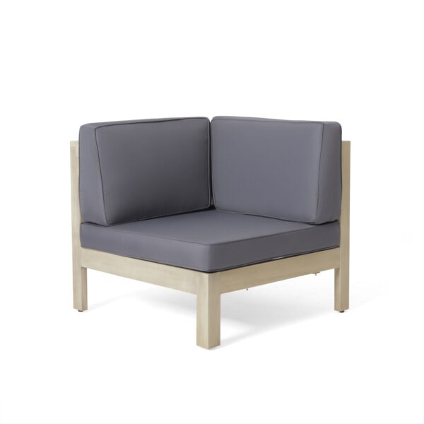 Brava - X Back Corner Chair - Light Gray