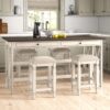 Drop Leaf Table With 4 Stools - Antique White - Image 2