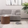 Modern 2291-G Sofa, Comfortable Cloud Sofa, Soft Plush Corduroy Interior With Square Armrests, Living Room Or Bedroom - Gray - Image 6