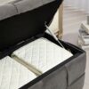 Stylish Storage Ottoman Bench With Safety Hinge For Living Room & Bedroom - Dark Gray - Image 15