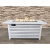 Propane / Natural Gas Outdoor, Fire Pit Table With Lid - White - Image 4