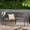 Sector - Bench With Curved Design And Diamond Cross Seat - Copper - Image 2