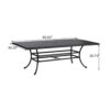 Rectangular 6 Person 85.83" Long Aluminum Dining Set With Navy Blue Cushions - Antique Navy Blue - Image 4