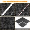 New Stone Texture Patio Deck Tiles, Diy Interlocking Floor Tiles, Easy Installation For Porch Poolside Balcony 12" - Dark Gray - Image 5