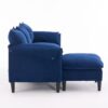 Convertible Combination Sofa, Sofa L Shaped, Sofa With Footstools With Storage Sofa For Living Room, Living Room 3 Seater Combination Sofa - Blue - Image 12