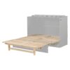 Full Size Murphy Bed With Large Drawers, Space Saving Design - Gray - Image 11