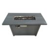 Outdoor Fire Pit Table With Lid Durable Construction - Gray - Image 3