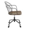Riley - Farmhouse Adjustable Office Chair - Black / Dark Walnut - Image 2
