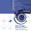 Expandable Hardshell Suitcase Double Spinner Wheels Pp Luggage Sets Lightweight Durable Suitcase & Tsa Lock, 3 Piece Set (20/24/28) - Navy - Image 10