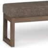 Milltown - Large Ottoman Bench - Mink Brown - Image 4