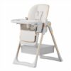 Adjustable Baby High Chair 0 - 6 Years, Portable Infant Feeding Seat With Safety Belt, Silent Lockable Wheels - White - Image 10