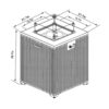 Wicker Fire Pit Column With Glass Wind Guard - Dark Brown - Image 11
