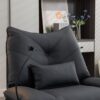 270 Swivel Glider Recliner Chair, Power Recliner Rocking Chair, USB Port Charge For Nursery Chair With Atmosphere Lamp For Living Room Bedroom Apartment - Black - Image 17