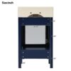 Bathroom Vanity With Ceramic Sink And Ample Storage, Ideal For Small Bathrooms - Blue - Image 8