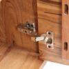 Boho Handcrafted 3 Door Sideboard, Carved Texture & Artisanal Charm - Natural - Image 14