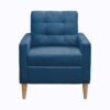Contemporary Tufted Back Accent Chair With High Density Foam Support - Blue - Image 8
