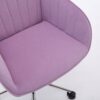 Ergonomic Swivel Office Chair, Comfortable Backrest Seat, Velvet, Adjustable For Home And Bedroom - Lilac - Image 7