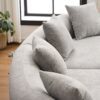 4 Seater Sofa With Chenille Fabric, 30D, 60 Hardness Full Sponge, 4 Pillow For Living Room, Home Furniture Sleeper Sectional Sofa For Apartment - Gray - Image 6