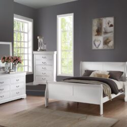 Louis Philippe - 2 Piece Eastern King Bedroom Set - White