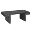 American Vintage Industrial Coffee Table, Premium Reclaimed Wood Texture, Double Tier Structure - Antique Black - Image 9