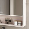 Aluminium Medicine Cabinet Mirror, With 3 Colors LED Light And Defogging Function - Khaki - Image 6