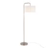 Puck - Contemporary Floor Lamp - Nickel / White - Image 2