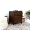 Lionel - Mid-Century Modern Nightstand 3 Drawer Bed Side Table - Brown - Image 7