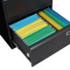 2 Drawer Metal Lateral File Cabinet With Lock, Office Vertical Files Cabinet For Home Office, Locking Metal File Cabinet - Black - Image 5